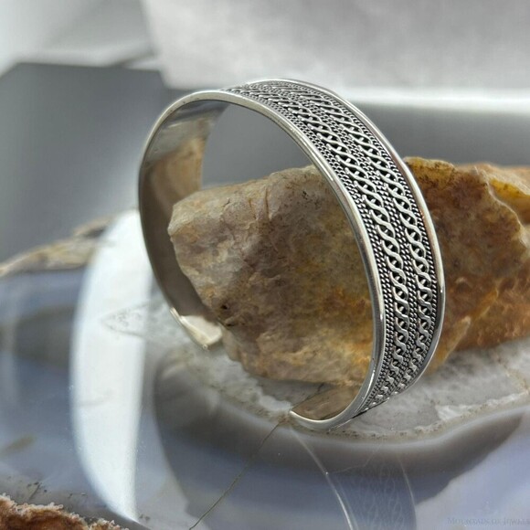 Sterling Silver Flexible & Adjustable Woven RopeFashion Bracelet For Women main image 5